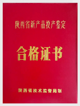 1996年新產(chǎn)品投產(chǎn)合格證書